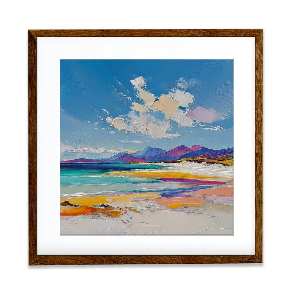 Morar White Sands Square Framed Art Print Morar White Sands Square Framed Art Print wall art product David Alexander Elder