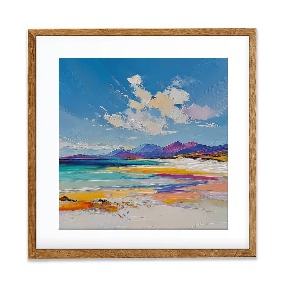 Morar White Sands Square Framed Art Print Morar White Sands Square Framed Art Print wall art product David Alexander Elder