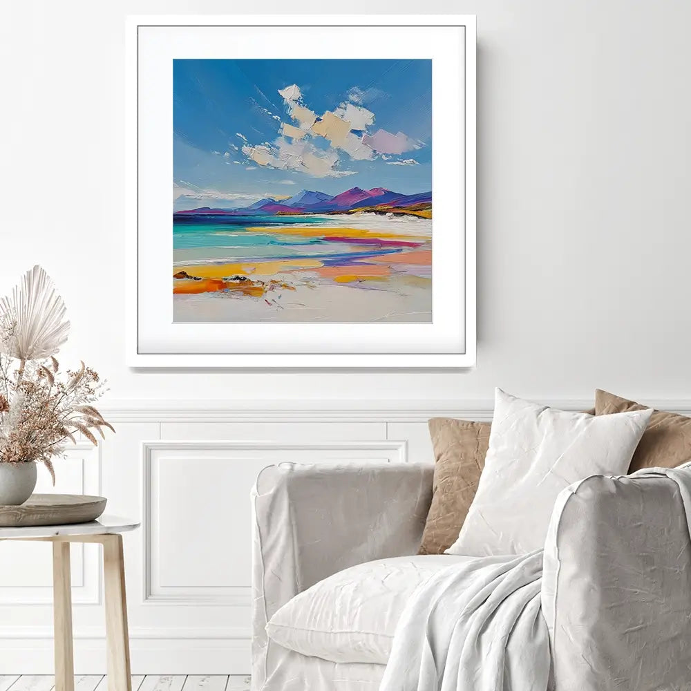 Morar White Sands Square Framed Art Print Morar White Sands Square Framed Art Print wall art product David Alexander Elder