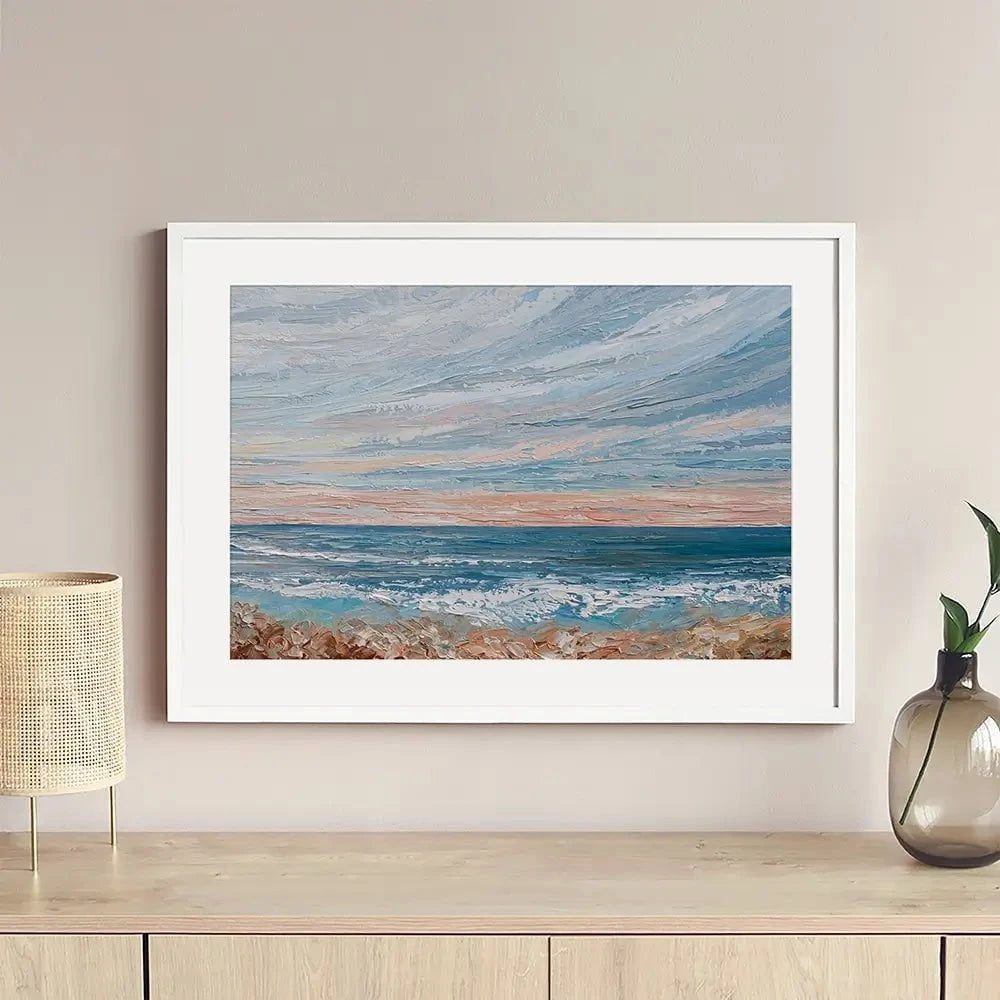 Morning Beach Framed Art Print Morning Beach Framed Art Print wall art product Olga Tkachyk