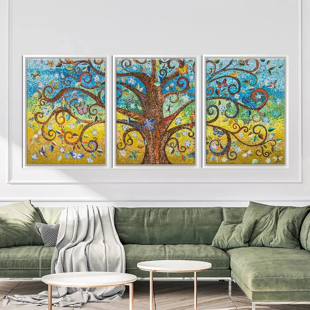 Mosaic Tree Trio Canvas Print Mosaic Tree Trio Canvas Print wall art product Leon Rafael / Shutterstock