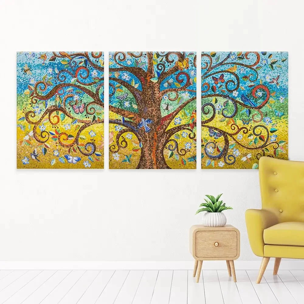 Mosaic Tree Trio Canvas Print Mosaic Tree Trio Canvas Print wall art product Leon Rafael / Shutterstock