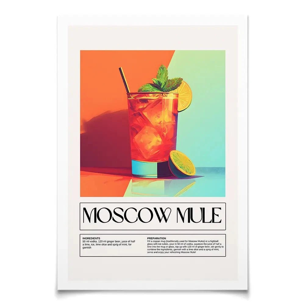 Moscow Mule Recipe Art Print Moscow Mule Recipe Art Print wall art product Art Print Shop