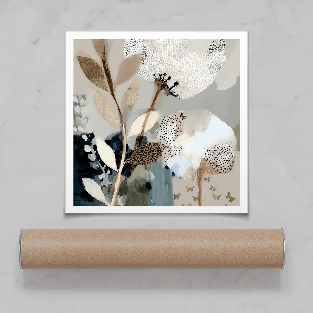 Moss Bloom Square Art Print Moss Bloom Square Art Print wall art product Bella Eve