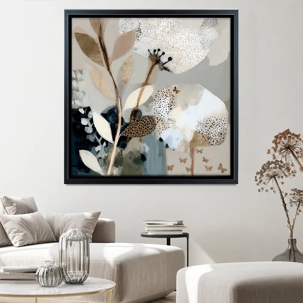 Moss Bloom Square Canvas Print Moss Bloom Square Canvas Print wall art product Bella Eve