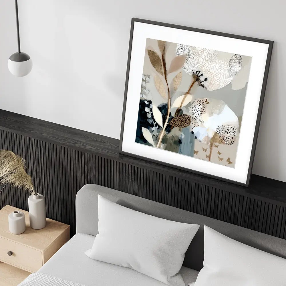 Moss Bloom Square Framed Art Print Moss Bloom Square Framed Art Print wall art product Bella Eve