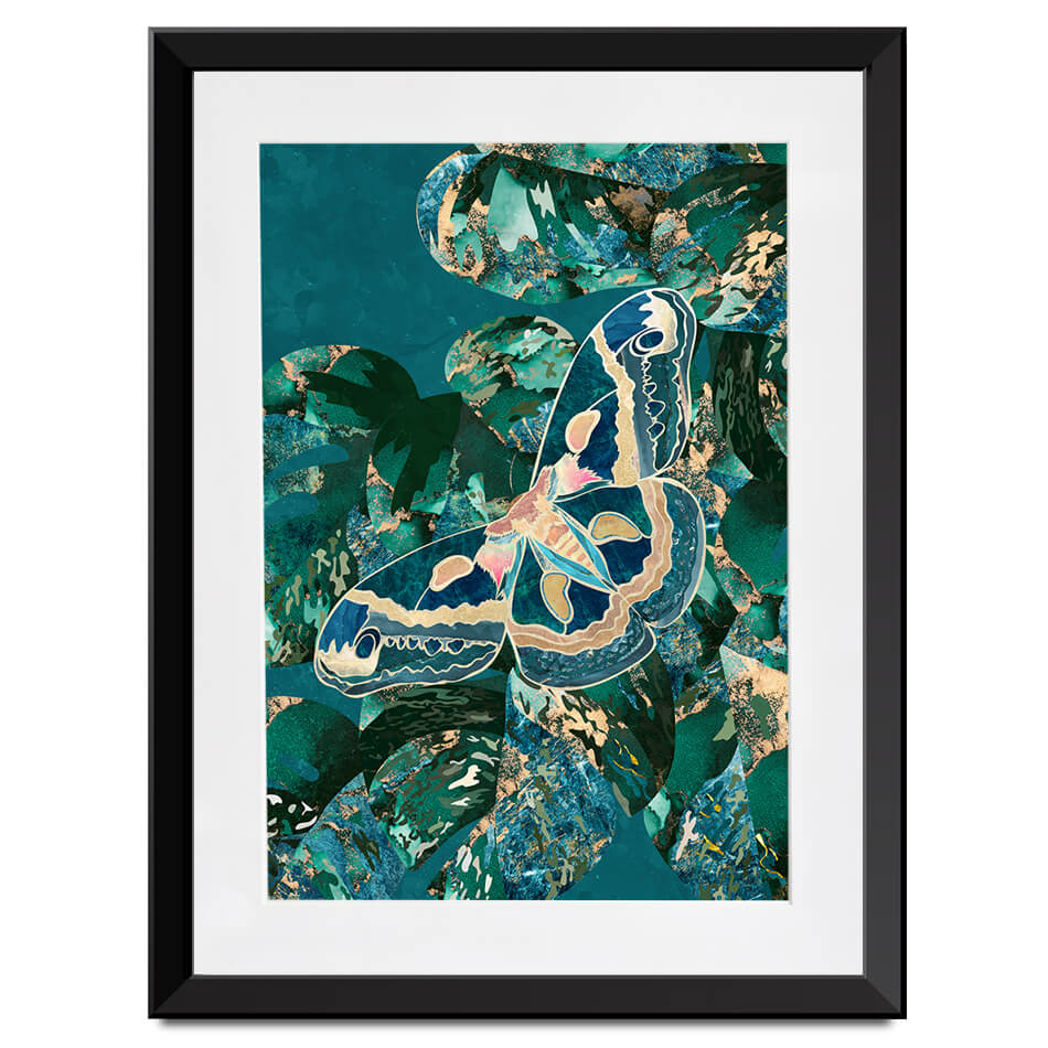 Moth Jungle Framed Art Print Moth Jungle Framed Art Print wall art product Sarah Manovski