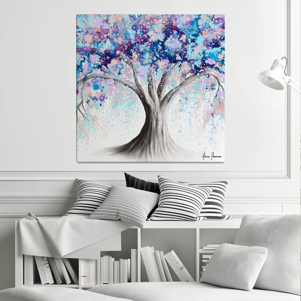Motivational Soul Tree Square Canvas Print Motivational Soul Tree Square Canvas Print wall art product Ashvin Harrison