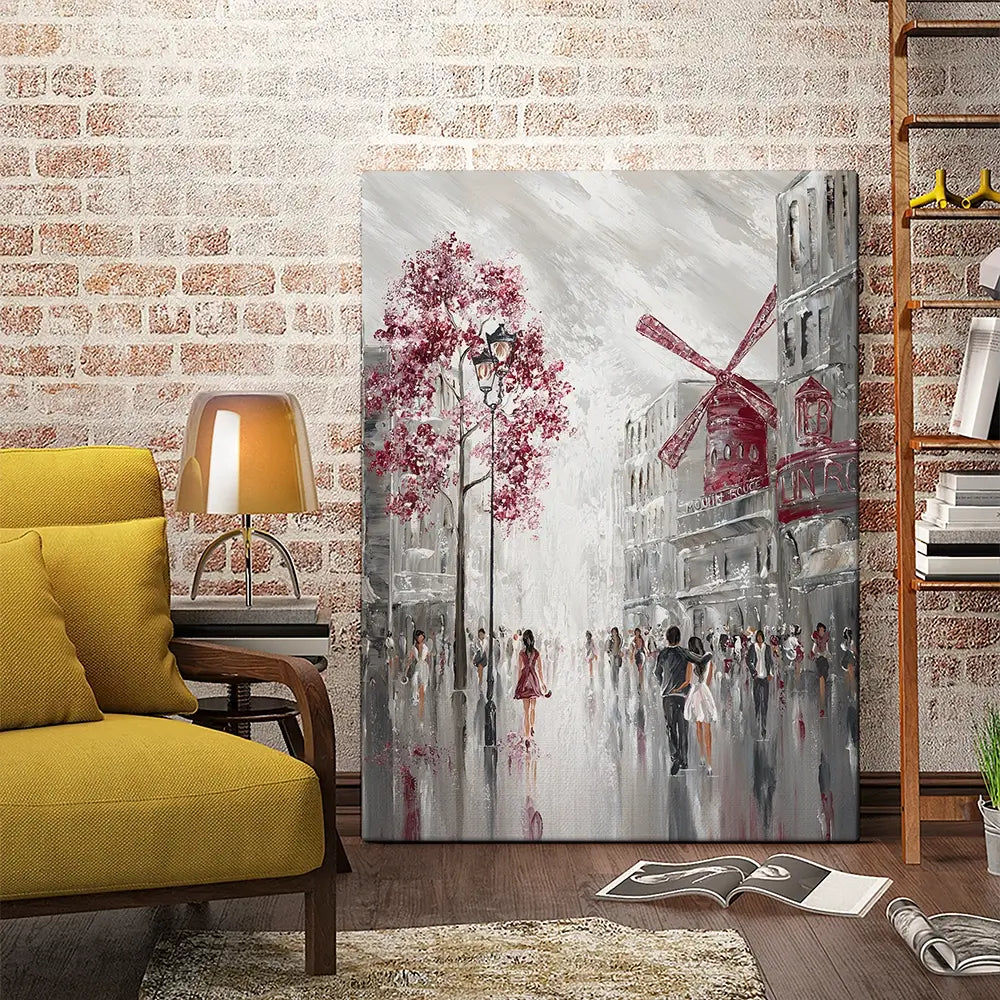 Moulin Rouge Streetscape Canvas Print Moulin Rouge Streetscape Canvas Print wall art product Isabella Karolewicz