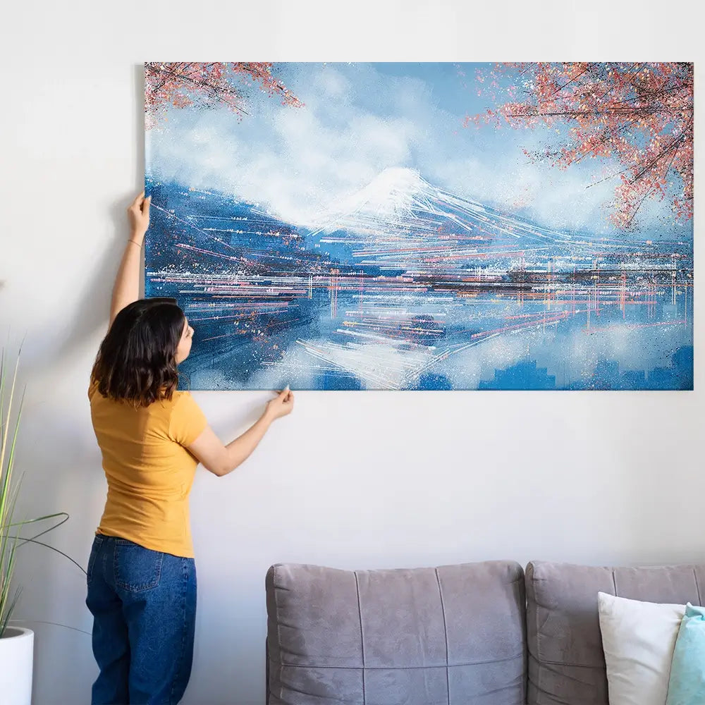 Mount Fuji In Spring Oversized Canvas Print Mount Fuji In Spring Oversized Canvas Print wall art product Art Print Shop