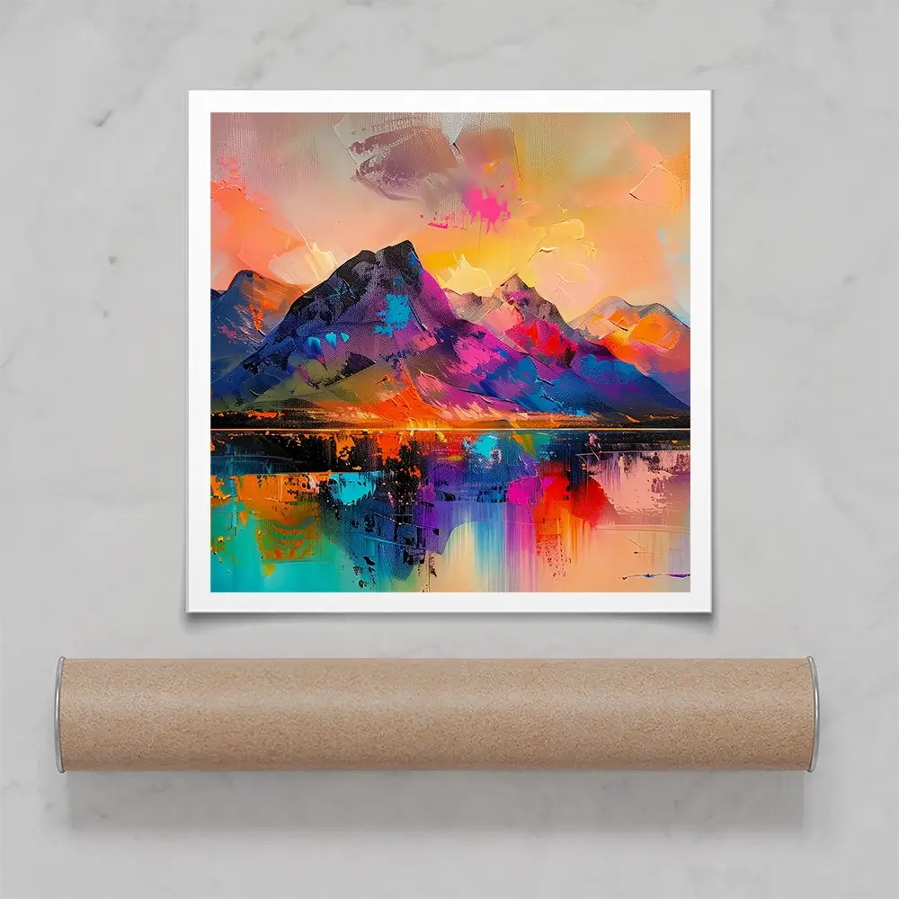 Mountain Abstract Square Art Print Mountain Abstract Square Art Print wall art product Art Print Shop