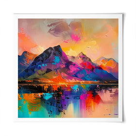 Mountain Abstract Square Art Print Mountain Abstract Square Art Print wall art product Art Print Shop