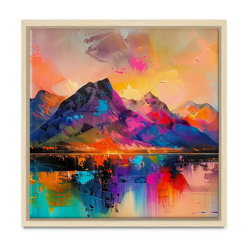 Mountain Abstract Square Canvas Print Mountain Abstract Square Canvas Print wall art product Art Print Shop