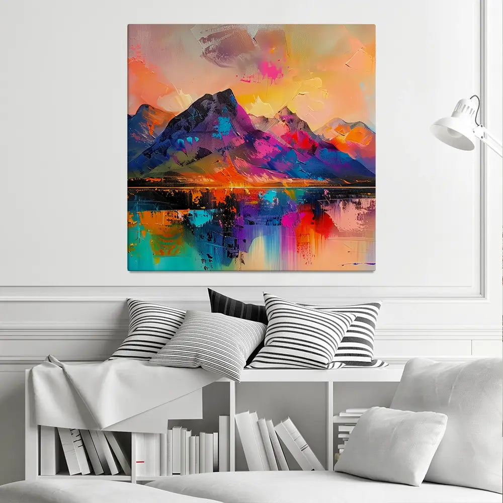 Mountain Abstract Square Canvas Print Mountain Abstract Square Canvas Print wall art product Art Print Shop