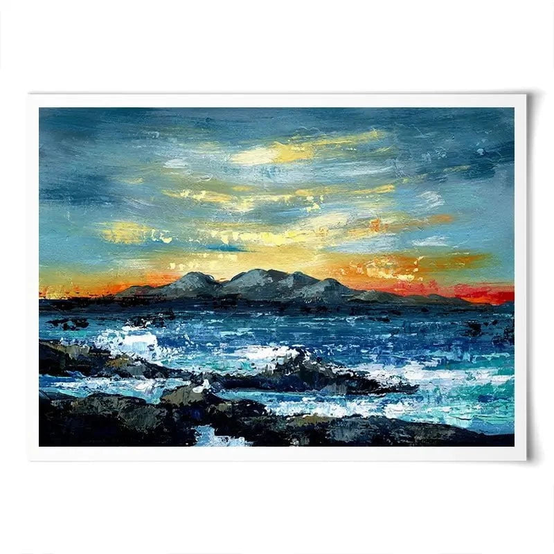 Mountain And Sunset Art Print Mountain And Sunset Art Print wall art product Svetlana Aleynikova