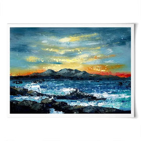 Mountain And Sunset Art Print Mountain And Sunset Art Print wall art product Svetlana Aleynikova