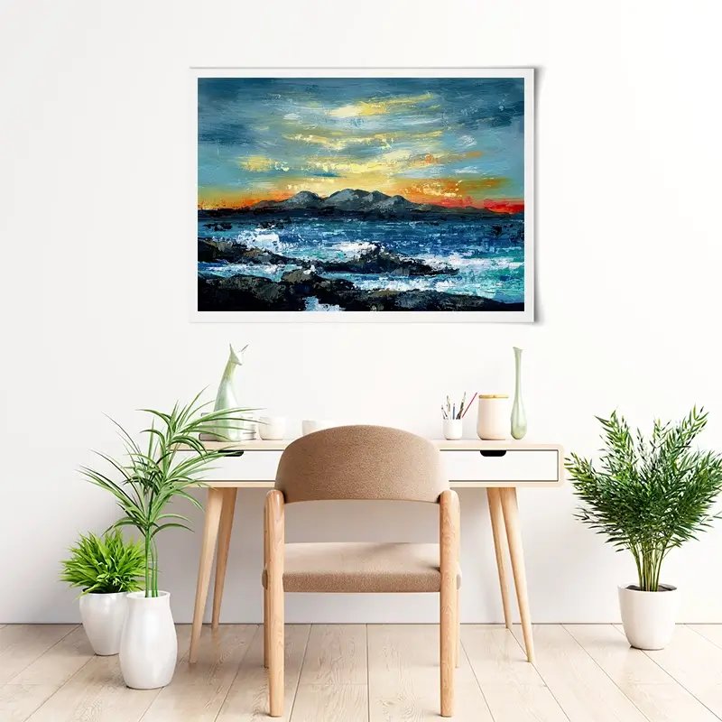 Mountain And Sunset Art Print Mountain And Sunset Art Print wall art product Svetlana Aleynikova