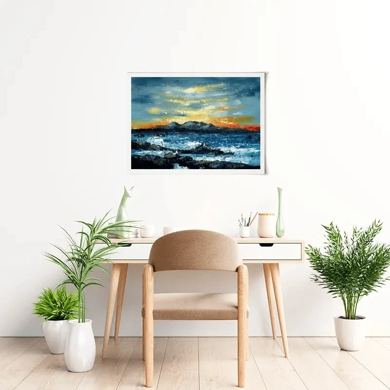 Mountain And Sunset Art Print Mountain And Sunset Art Print wall art product Svetlana Aleynikova