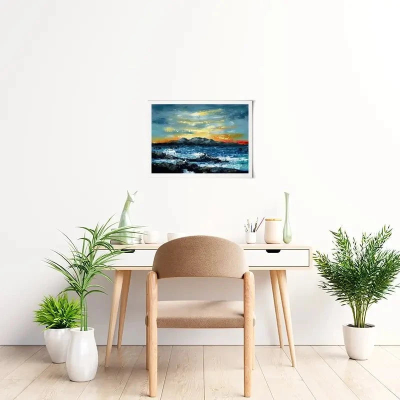 Mountain And Sunset Art Print Mountain And Sunset Art Print wall art product Svetlana Aleynikova