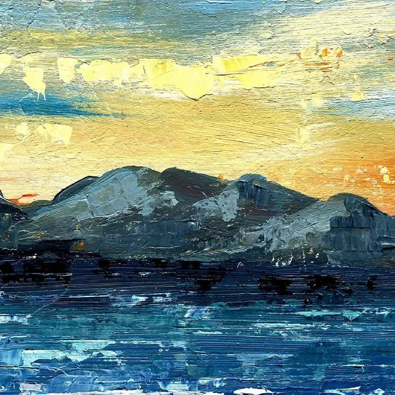 Mountain And Sunset Framed Art Print Mountain And Sunset Framed Art Print wall art product Svetlana Aleynikova