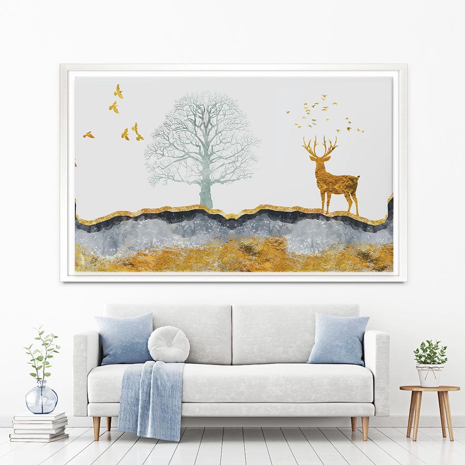 Mountain Deer Canvas Print wall art product mosamem adv / Shutterstock