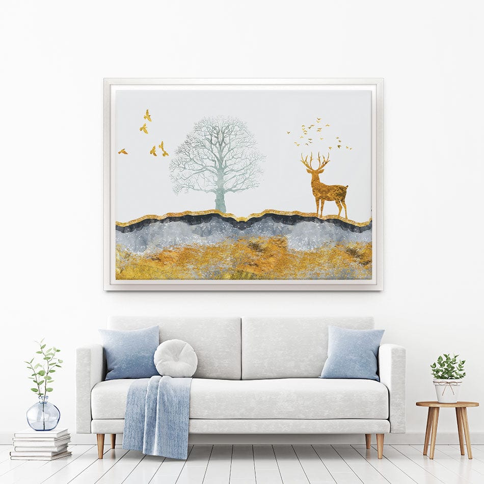 Mountain Deer Canvas Print wall art product mosamem adv / Shutterstock