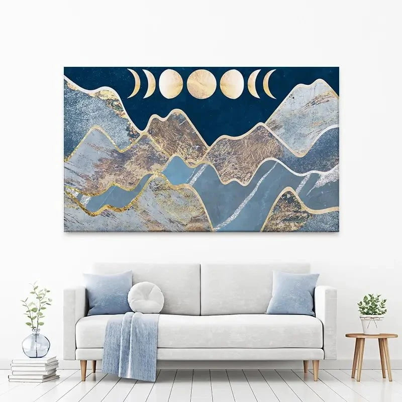 Mountain Moon Cycles Canvas Print Mountain Moon Cycles Canvas Print wall art product Sarah Manovski
