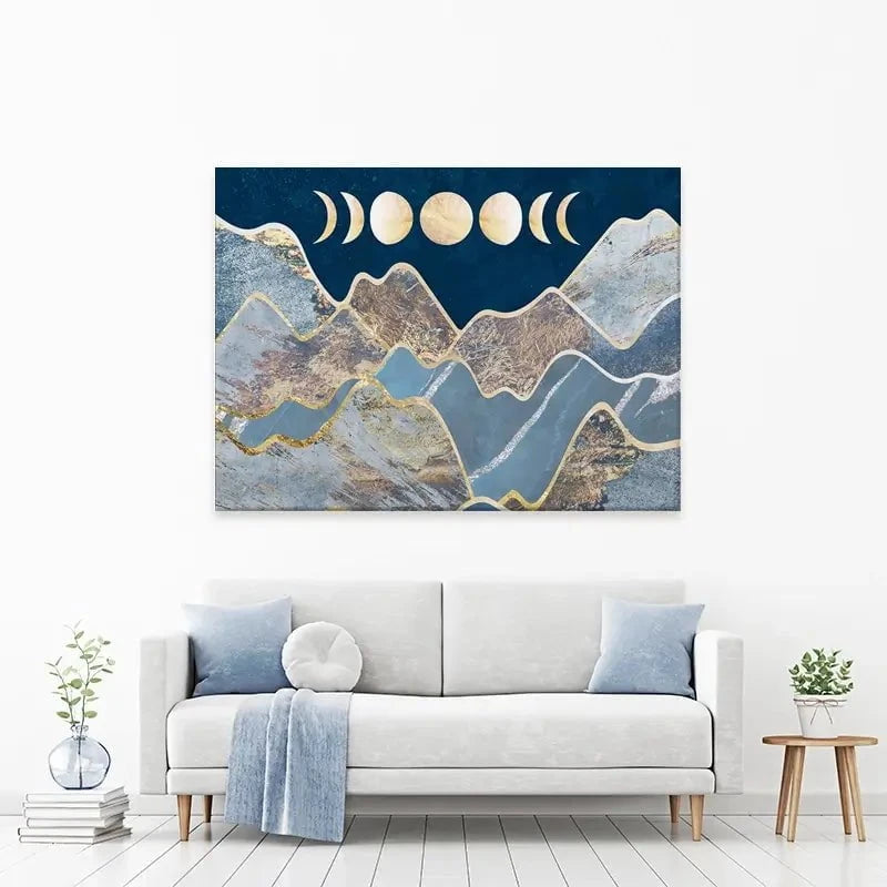 Mountain Moon Cycles Canvas Print Mountain Moon Cycles Canvas Print wall art product Sarah Manovski