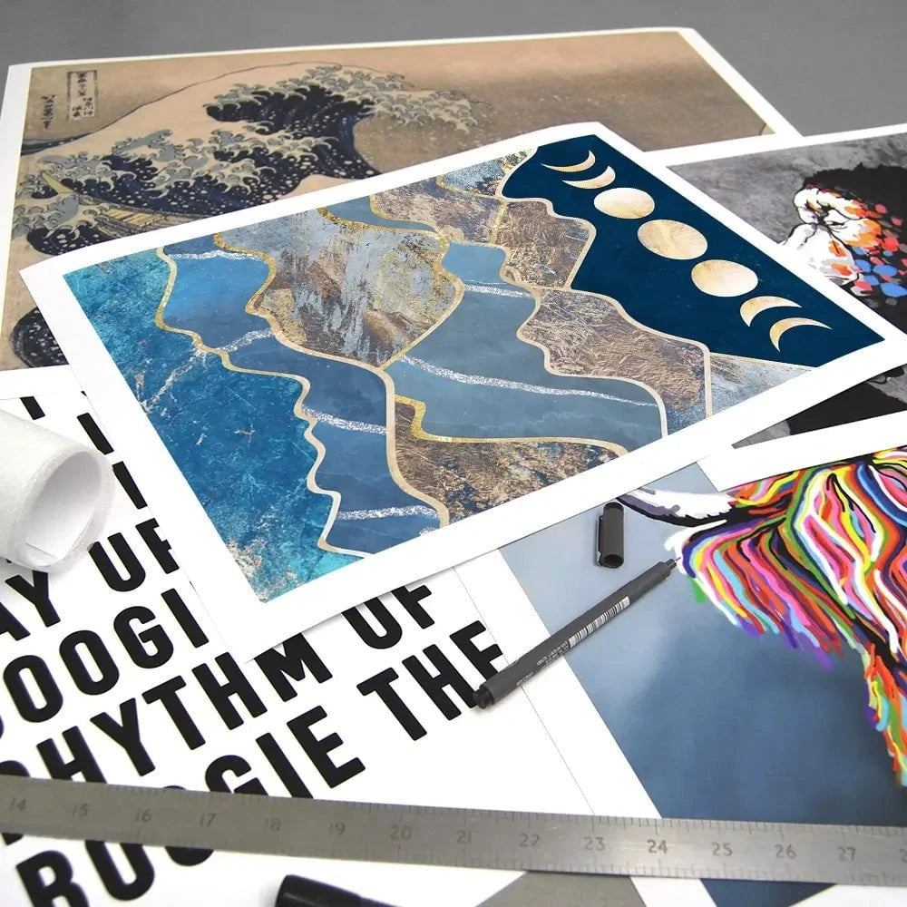 Mountain Moon Cycles Portrait Art Print Mountain Moon Cycles Portrait Art Print wall art product Sarah Manovski