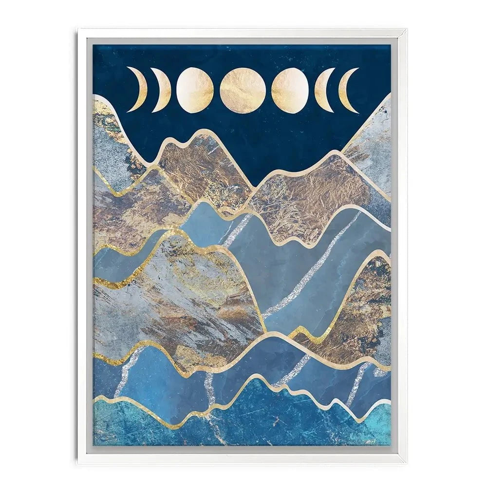 Mountain Moon Cycles Portrait Canvas Print Mountain Moon Cycles Portrait Canvas Print wall art product Sarah Manovski