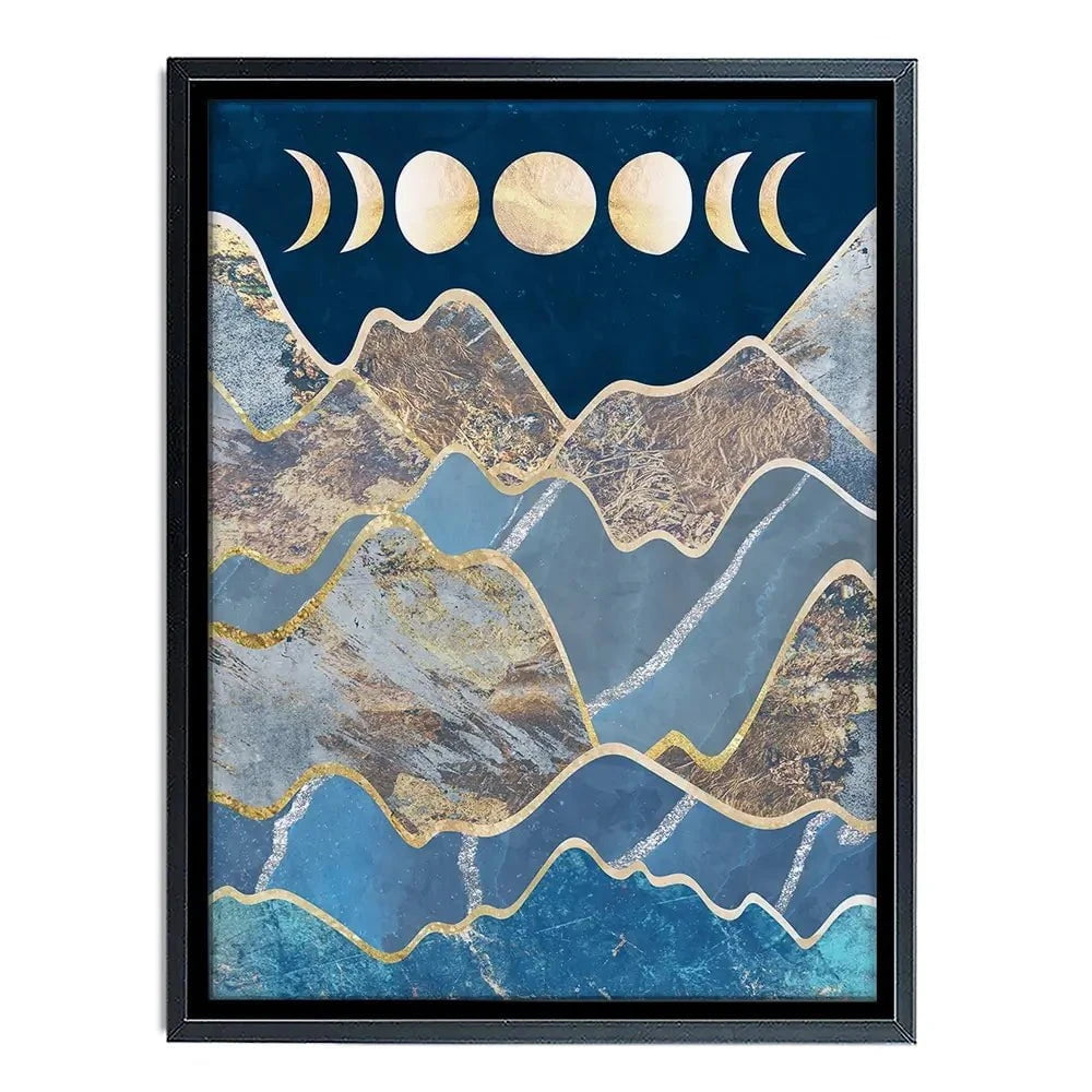 Mountain Moon Cycles Portrait Canvas Print Mountain Moon Cycles Portrait Canvas Print wall art product Sarah Manovski