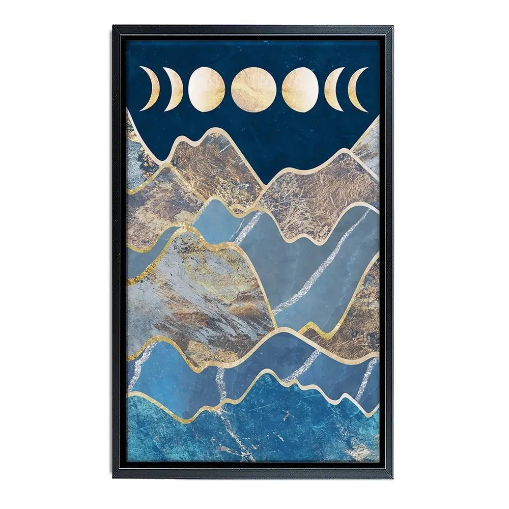 Mountain Moon Cycles Portrait Canvas Print Mountain Moon Cycles Portrait Canvas Print wall art product Sarah Manovski