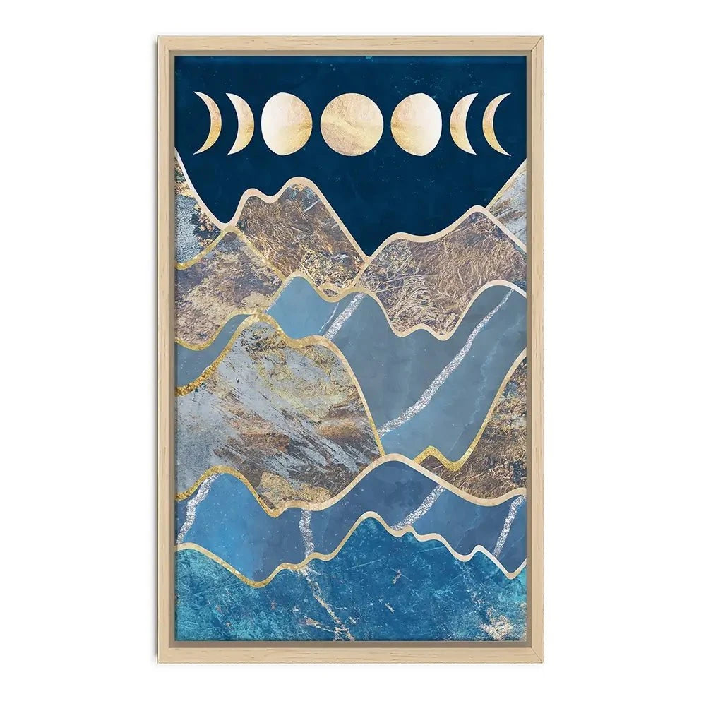 Mountain Moon Cycles Portrait Canvas Print Mountain Moon Cycles Portrait Canvas Print wall art product Sarah Manovski
