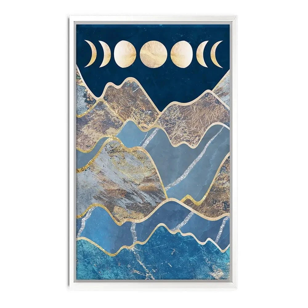 Mountain Moon Cycles Portrait Canvas Print Mountain Moon Cycles Portrait Canvas Print wall art product Sarah Manovski