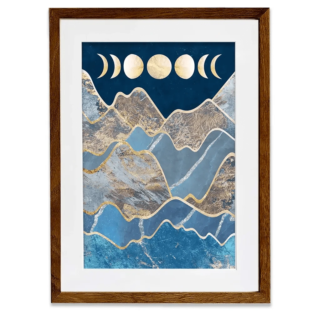 Mountain Moon Cycles Portrait Framed Art Print Mountain Moon Cycles Portrait Framed Art Print wall art product Sarah Manovski