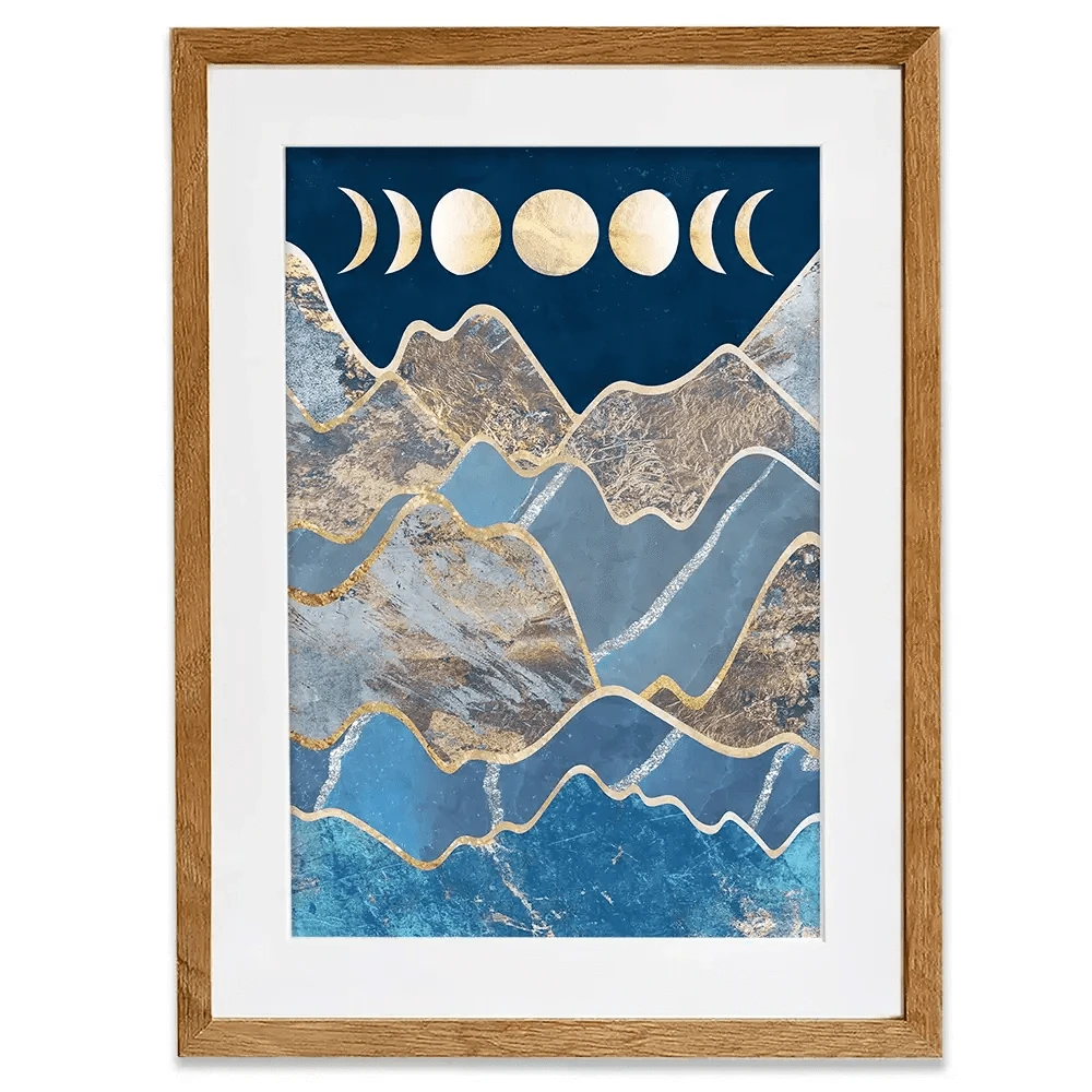 Mountain Moon Cycles Portrait Framed Art Print Mountain Moon Cycles Portrait Framed Art Print wall art product Sarah Manovski