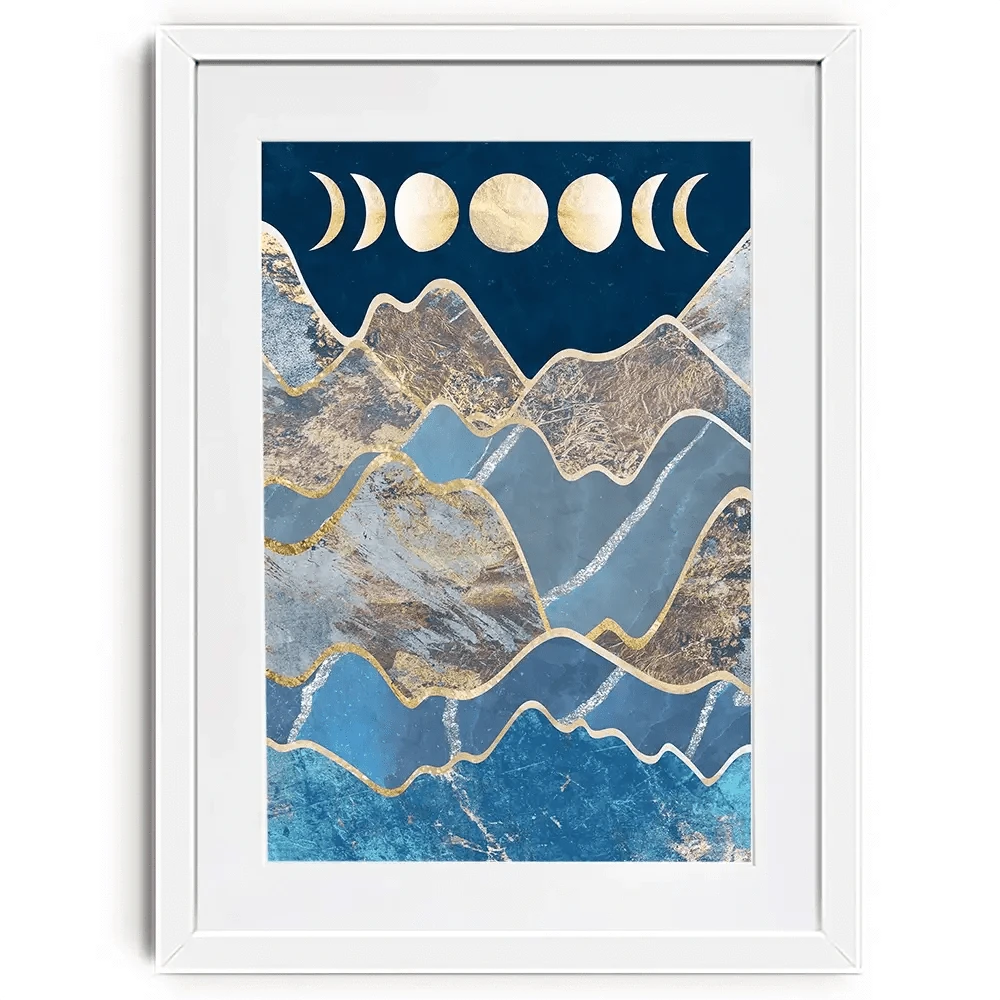 Mountain Moon Cycles Portrait Framed Art Print Mountain Moon Cycles Portrait Framed Art Print wall art product Sarah Manovski