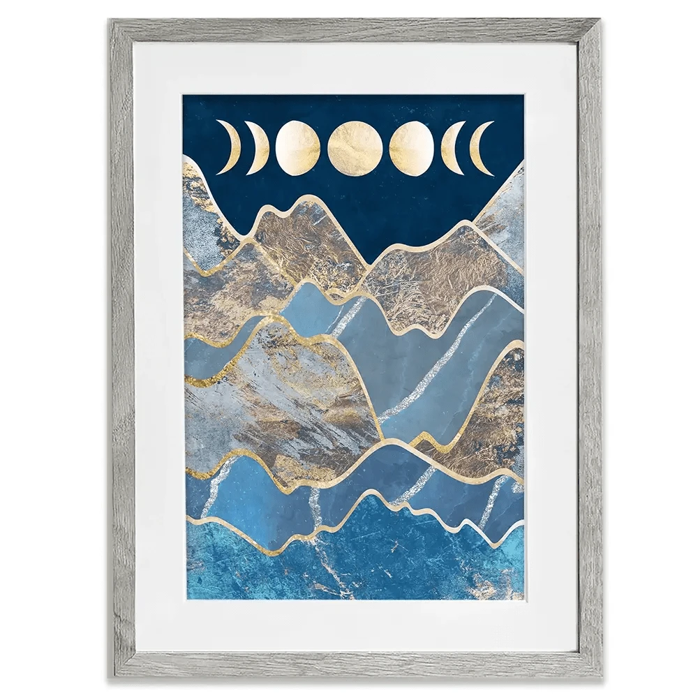 Mountain Moon Cycles Portrait Framed Art Print Mountain Moon Cycles Portrait Framed Art Print wall art product Sarah Manovski