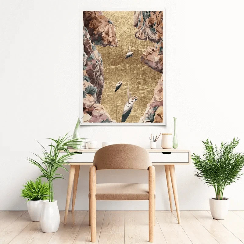 Mountain River Of Gold Art Print Mountain River Of Gold Art Print wall art product Svetlana Aleynikova