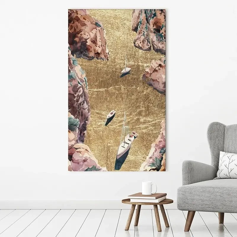 Mountain River Of Gold Canvas Print Mountain River Of Gold Canvas Print wall art product Svetlana Aleynikova
