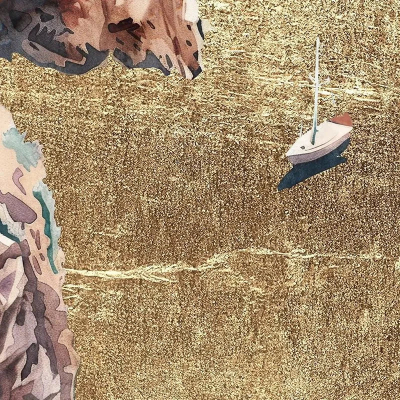 Mountain River Of Gold Canvas Print Mountain River Of Gold Canvas Print wall art product Svetlana Aleynikova