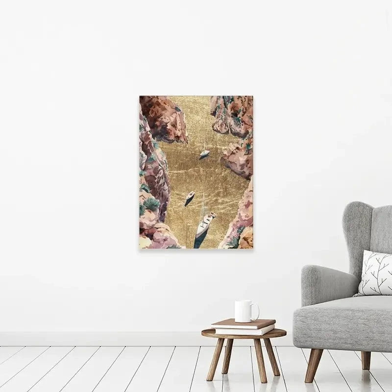 Mountain River Of Gold Canvas Print Mountain River Of Gold Canvas Print wall art product Svetlana Aleynikova