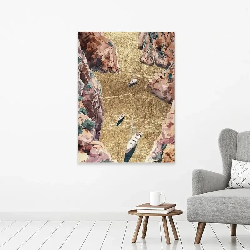 Mountain River Of Gold Canvas Print Mountain River Of Gold Canvas Print wall art product Svetlana Aleynikova