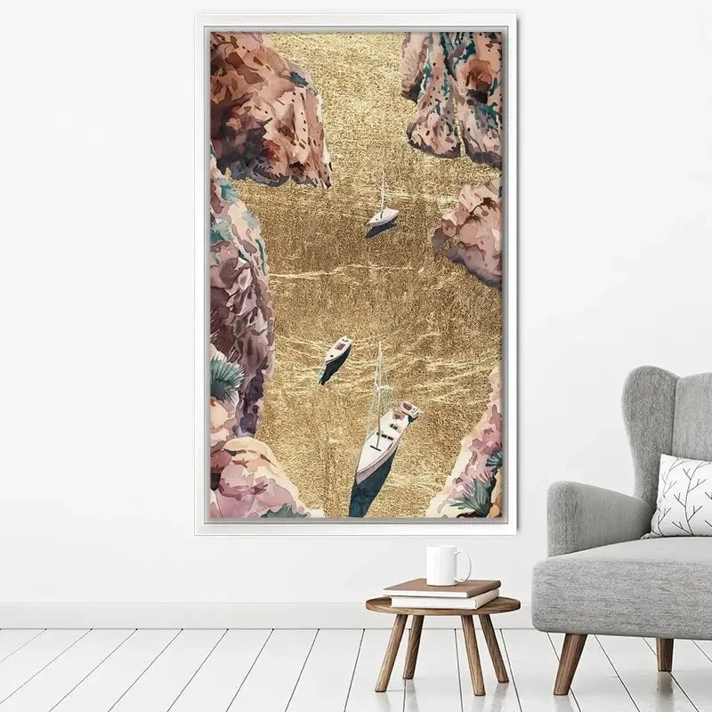 Mountain River Of Gold Canvas Print Mountain River Of Gold Canvas Print wall art product Svetlana Aleynikova