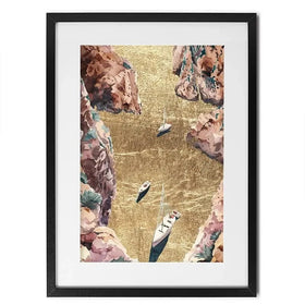 Mountain River Of Gold Framed Art Print Mountain River Of Gold Framed Art Print wall art product Svetlana Aleynikova