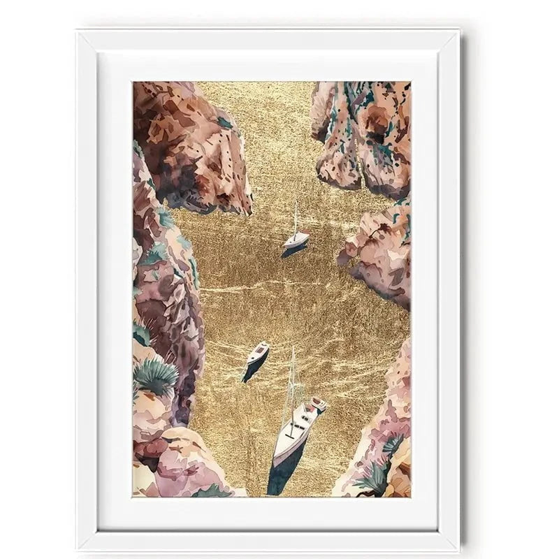Mountain River Of Gold Framed Art Print Mountain River Of Gold Framed Art Print wall art product Svetlana Aleynikova