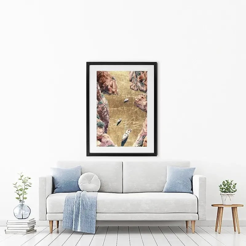 Mountain River Of Gold Framed Art Print Mountain River Of Gold Framed Art Print wall art product Svetlana Aleynikova
