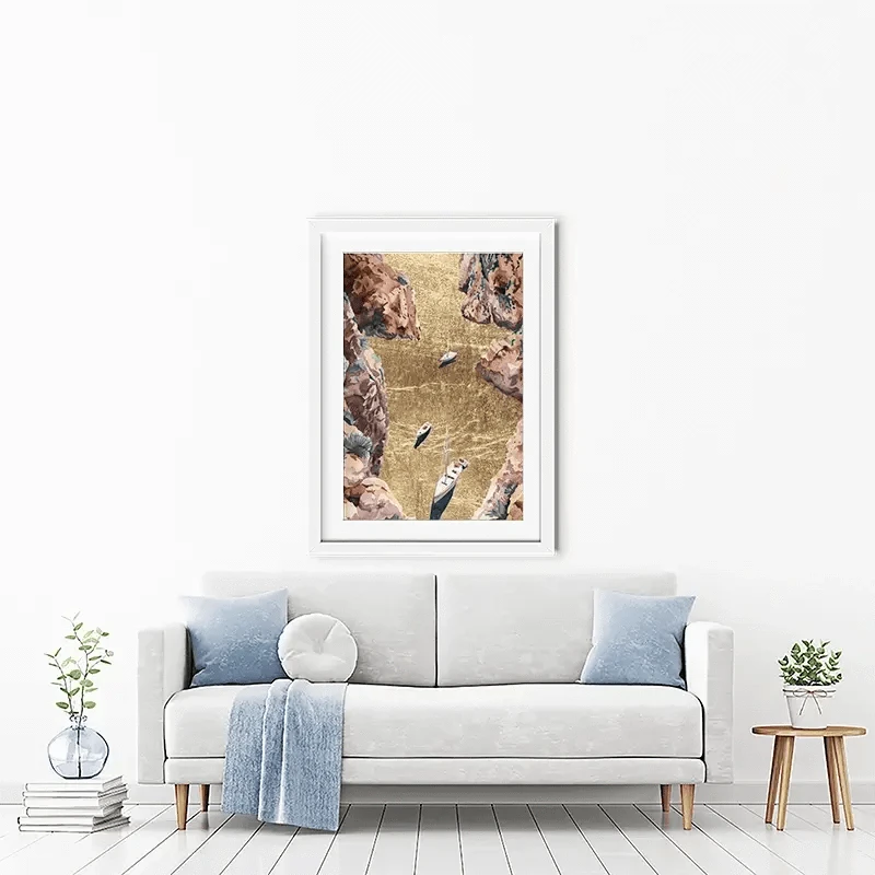 Mountain River Of Gold Framed Art Print Mountain River Of Gold Framed Art Print wall art product Svetlana Aleynikova