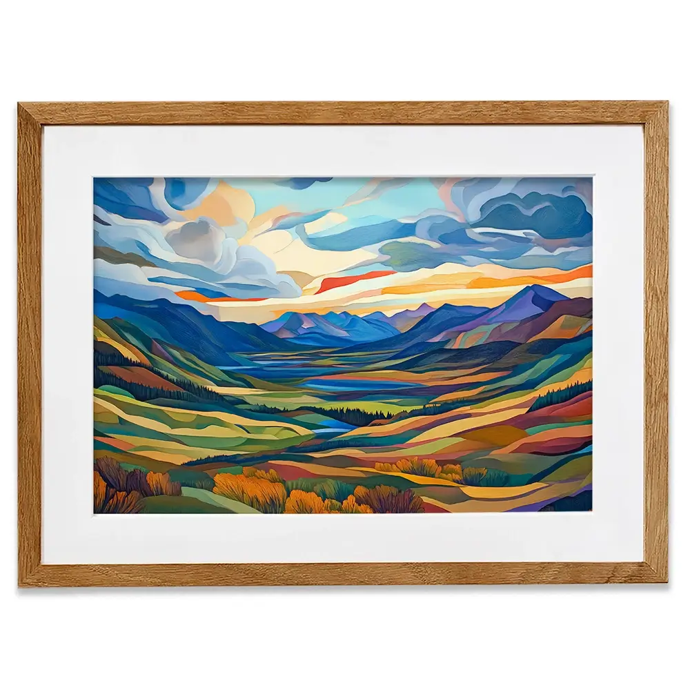 Mountain Valley Framed Art Print Mountain Valley Framed Art Print wall art product David Alexander Elder