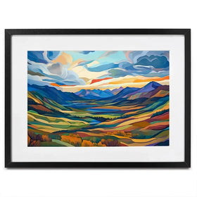 Mountain Valley Framed Art Print Mountain Valley Framed Art Print wall art product David Alexander Elder